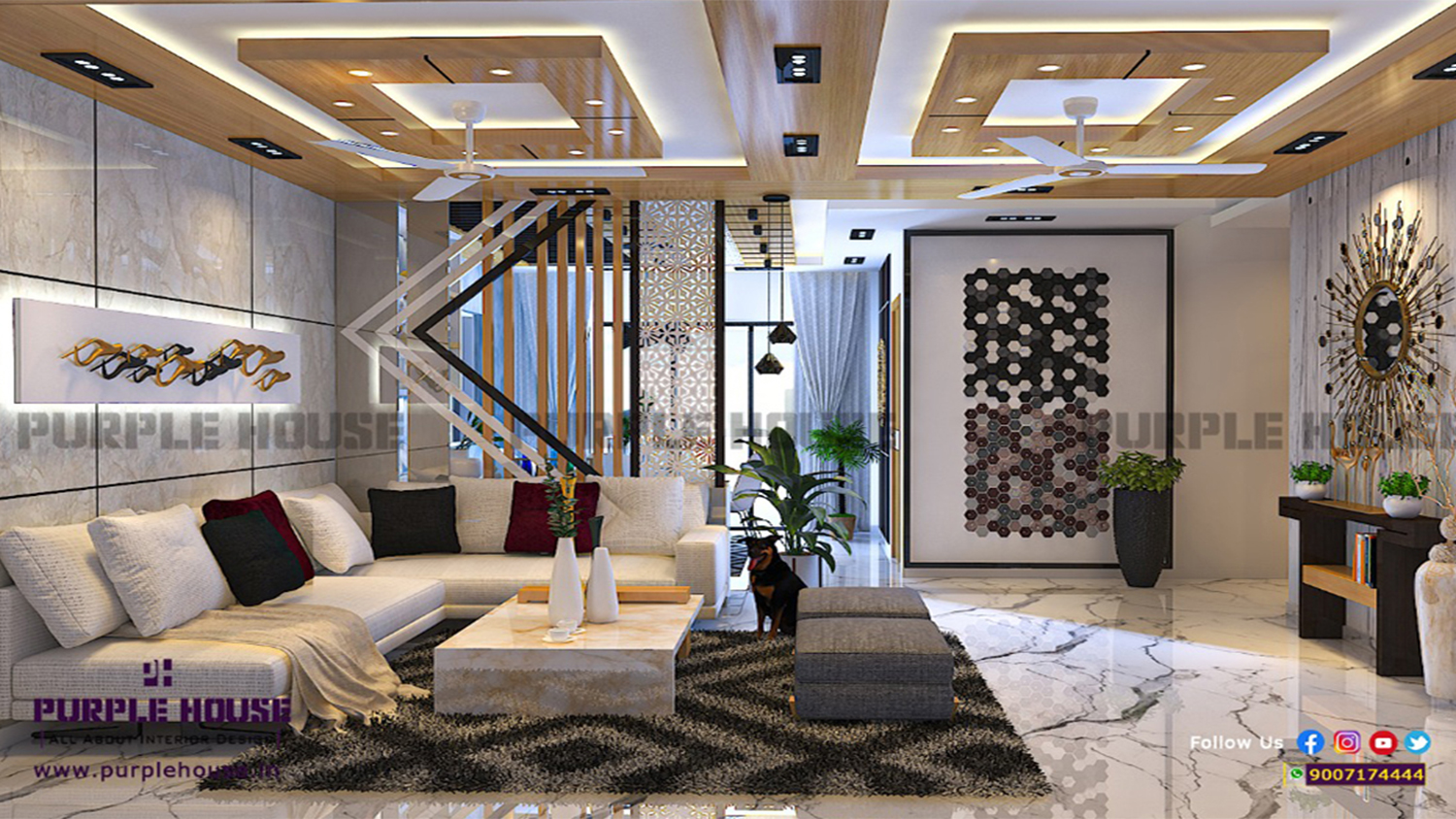 Drawing room interior design in Kolkata